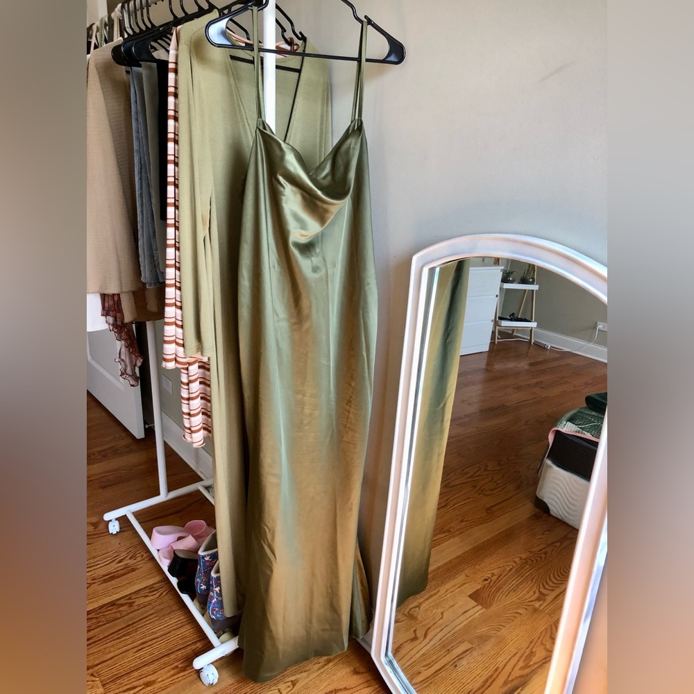 Bridesmaid “slip style” dress